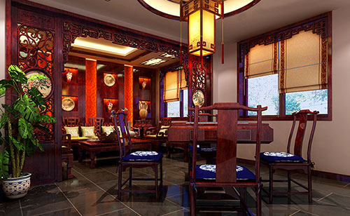 舒兰古典中式风格茶楼包间设计装修效果图